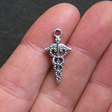 Caduceus Charm with Lobster Claw Clasp Butch's Badges