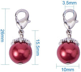 Pearl Charm with Lobster Claw Clasp Butch's Badges