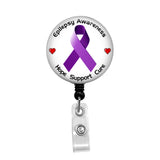 Epilepsy Awareness - Retractable Badge Holder - Badge Reel - Lanyards - Stethoscope Tag / Style Butch's Badges