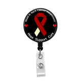 Head & Neck Cancer Awareness - Retractable Badge Holder - Badge Reel - Lanyards - Stethoscope Tag / Style Butch's Badges