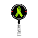 Lymphoma Awareness - Retractable Badge Holder - Badge Reel - Lanyards - Stethoscope Tag / Style Butch's Badges