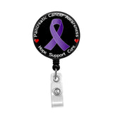 Pancreatic Cancer Awareness - Retractable Badge Holder - Badge Reel - Lanyards - Stethoscope Tag / Style Butch's Badges
