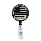 Police Officer, "Protect and Serve" - Retractable Badge Holder - Badge Reel - Lanyards - Stethoscope Tag / Style Butch's Badges