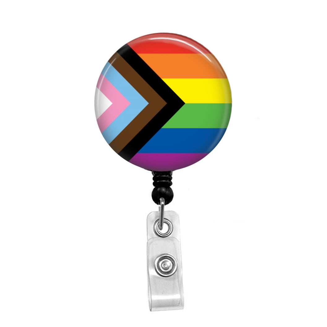 Inclusive Diversity Rainbow - Retractable Badge Holder - Badge Reel -  Lanyards - Stethoscope Tag / Style