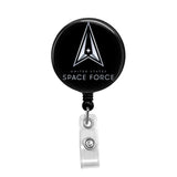 U.S. Space Force - Retractable Badge Holder - Badge Reel - Lanyards - Stethoscope Tag / Style Butch's Badges