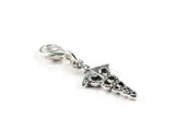 Caduceus Charm with Lobster Claw Clasp Butch's Badges
