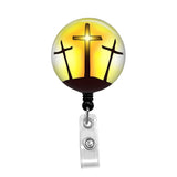 Calvary Cross - Retractable Badge Holder - Badge Reel - Lanyards - Stethoscope Tag / Style Butch's Badges