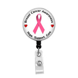 Breast Cancer Awareness - Retractable Badge Holder - Badge Reel - Lanyards - Stethoscope Tag / Style Butch's Badges