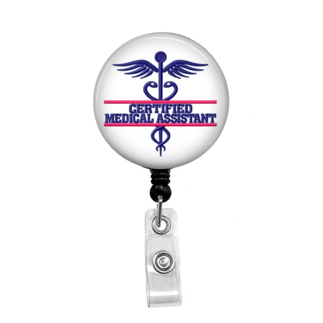 Medical Assistant Badge Reel Cute MA Office ID Name Holder Medical