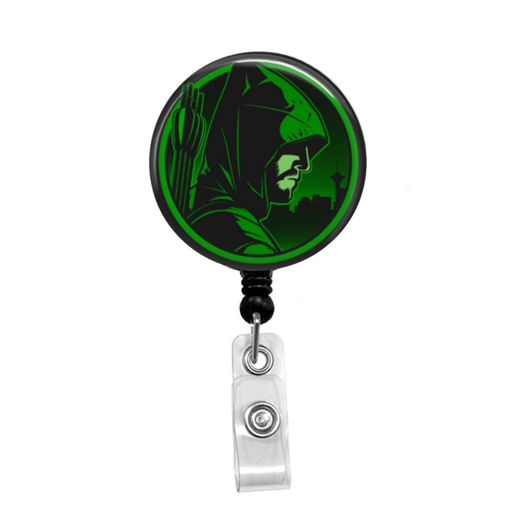 Green Arrow - Retractable Badge Holder - Badge Reel - Lanyards