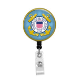 Coast Guard - Retractable Badge Holder - Badge Reel - Lanyards - Stethoscope Tag / Style Butch's Badges