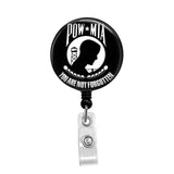 POW MIA - Retractable Badge Holder - Badge Reel - Lanyards - Stethoscope Tag / Style Butch's Badges