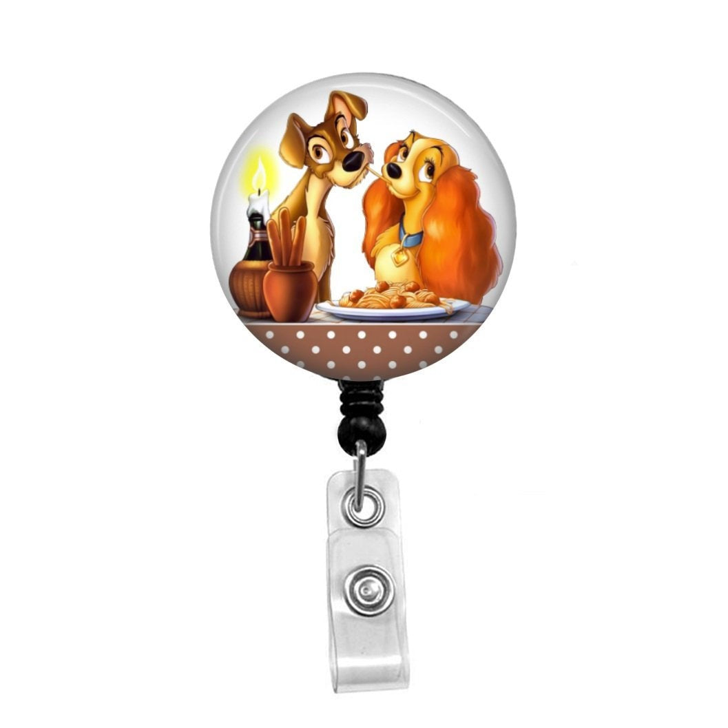 Disney's Lady and the Tramp Dinner - Retractable Badge Holder - Badge Reel  - Lanyards - Stethoscope Tag – Butch's Badges