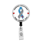 Diabetes Awareness - Retractable Badge Holder - Badge Reel - Lanyards - Stethoscope Tag / Style Butch's Badges