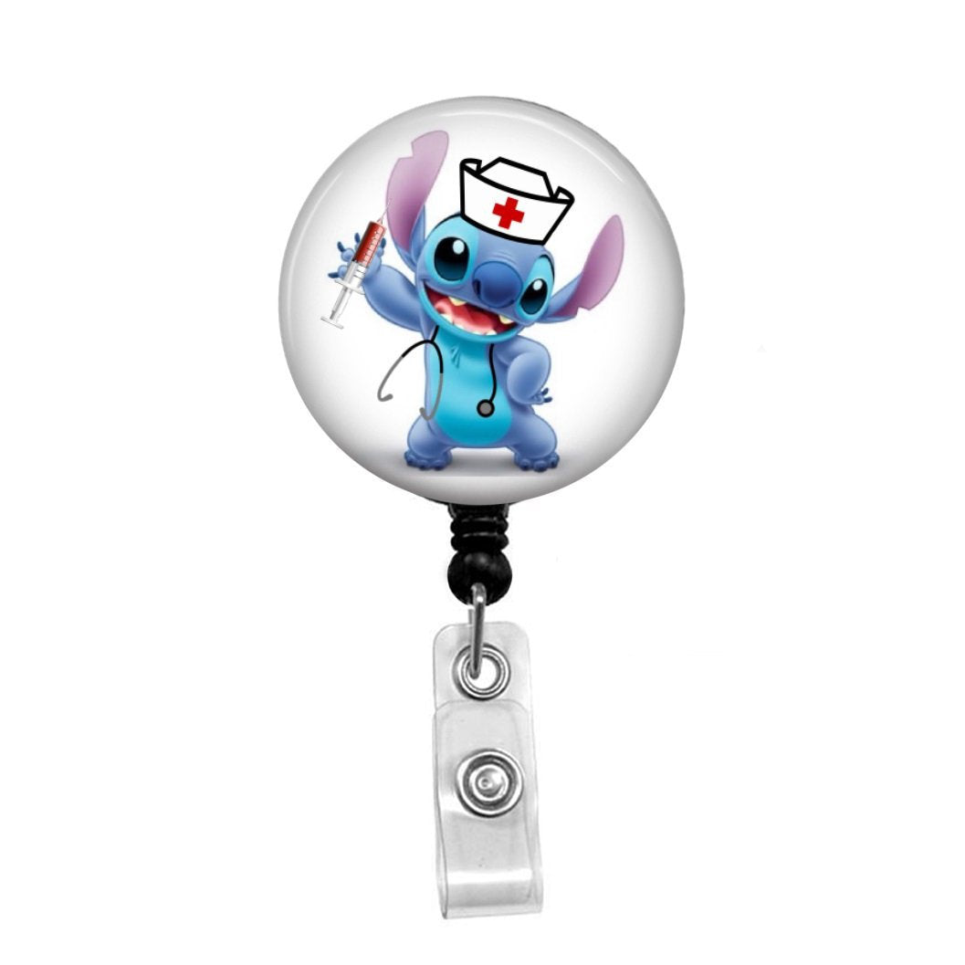 Stitch Nurse - Retractable Badge Holder - Badge Reel - Lanyards -  Stethoscope Tag / Style