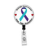 Suicide Prevention Awareness - Retractable Badge Holder - Badge Reel - Lanyards - Stethoscope Tag / Style Butch's Badges