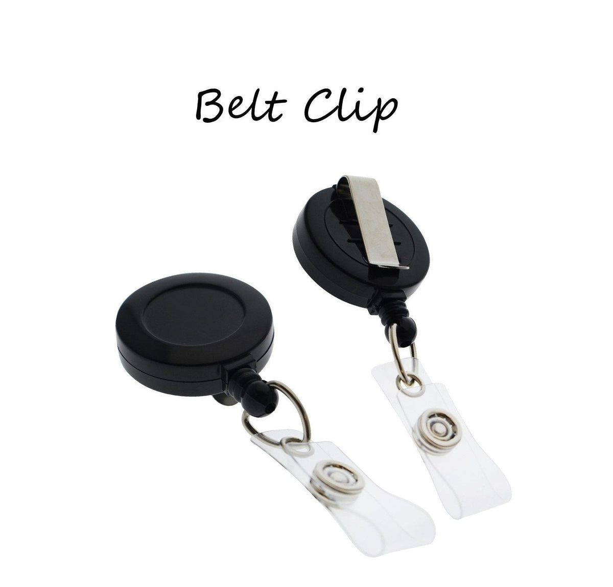 Square Badge Reel Clip Retractable ID Holder Belt Clip for Medical Office  Staff