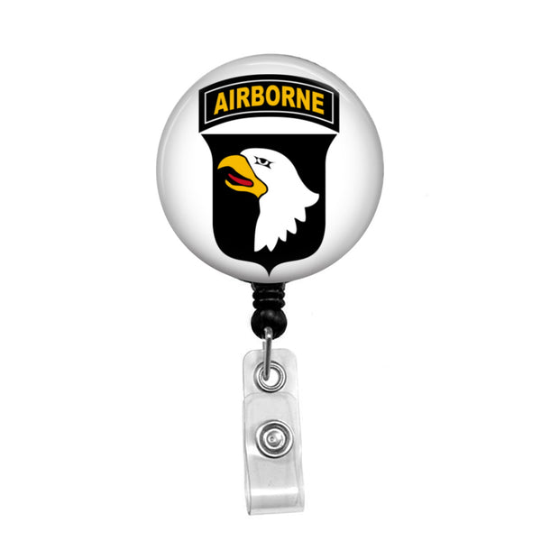 101st Airborne Division, USA - Retractable Badge Holder - Badge Reel - Lanyards - Stethoscope Tag / Style Butch's Badges