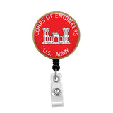 Army Corp of Engineers - Retractable Badge Holder - Badge Reel - Lanyards - Stethoscope Tag / Style Butch's Badges