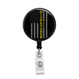 Emergency Dispatcher 911 - Retractable Badge Holder - Badge Reel - Lanyards - Stethoscope Tag / Style Butch's Badges