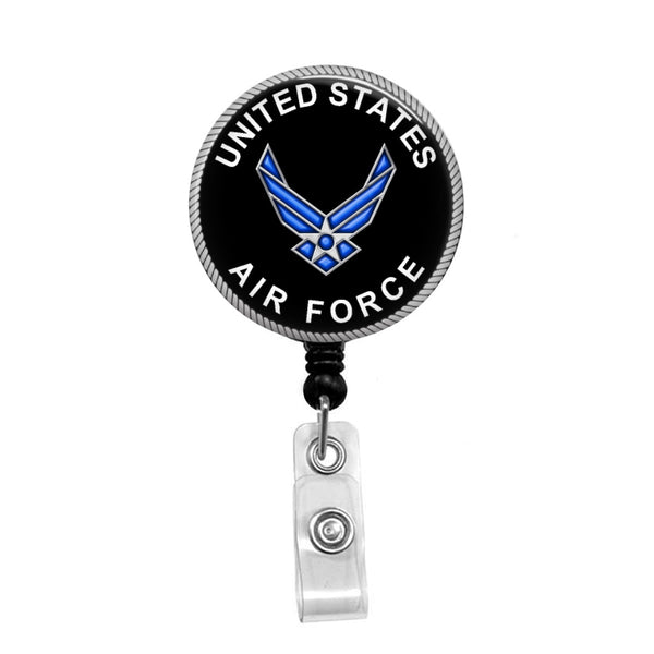 Air Force, USAF - Retractable Badge Holder - Badge Reel - Lanyards - Stethoscope Tag / Style Butch's Badges