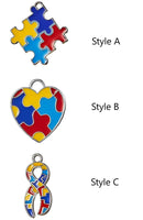 Autism Charm with Lobster Claw Clasp Butch's Badges