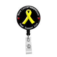 Bone Cancer Awareness - Retractable Badge Holder - Badge Reel - Lanyards - Stethoscope Tag / Style Butch's Badges