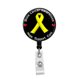 Bone Cancer Awareness - Retractable Badge Holder - Badge Reel - Lanyards - Stethoscope Tag / Style Butch's Badges