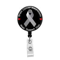 Brain Cancer Awareness - Retractable Badge Holder - Badge Reel - Lanyards - Stethoscope Tag / Style Butch's Badges