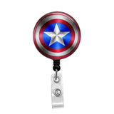 Captain America - Retractable Badge Holder - Badge Reel - Lanyards - Stethoscope Tag / Style Butch's Badges