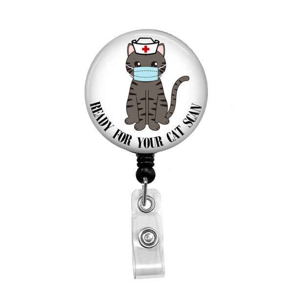 Cat Scan - Retractable Badge Holder - Badge Reel - Lanyards - Stethoscope Tag / Style Butch's Badges