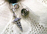 Caduceus Charm with Lobster Claw Clasp Butch's Badges