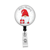 Christmas Gnome - Retractable Badge Holder - Badge Reel - Lanyards - Stethoscope Tag / Style Butch's Badges