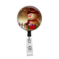 Christmas Snowman - Retractable Badge Holder - Badge Reel - Lanyards - Stethoscope Tag / Style Butch's Badges