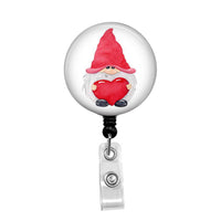 Gnome with Heart - Retractable Badge Holder - Badge Reel - Lanyards - Stethoscope Tag / Style Butch's Badges