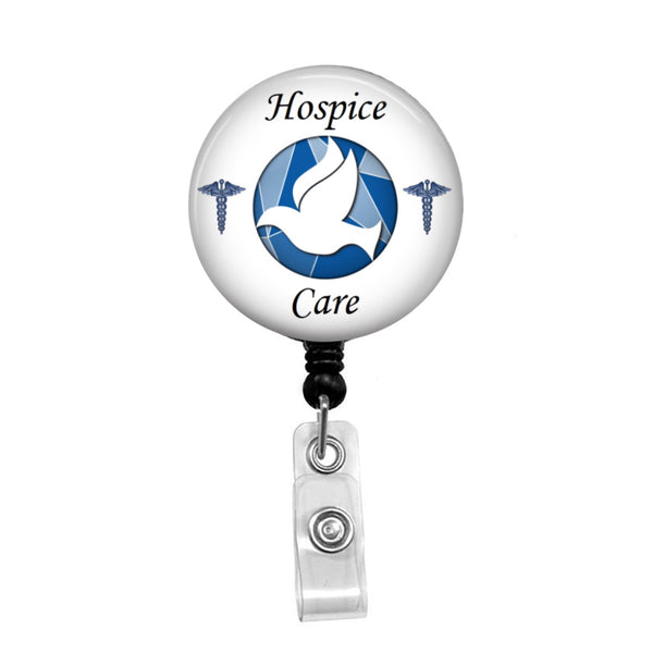 Hospice Care - Personalized Retractable Badge Holder - Badge Reel - Lanyards - Stethoscope Tag / Style Butch's Badges