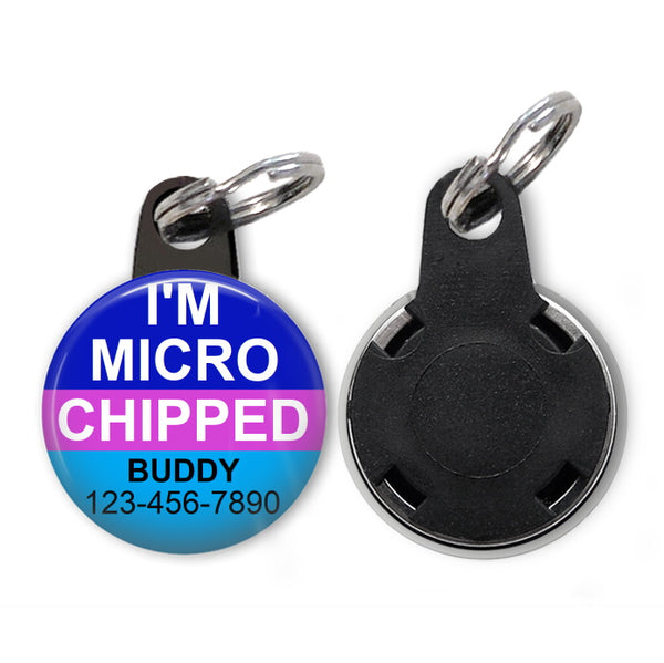 I'm Micro Chipped - Pet ID Tag Butch's Badges