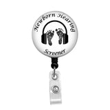 Newborn Hearing Screener Baby Feet - Retractable Badge Holder - Badge Reel - Lanyards - Stethoscope Tag / Style Butch's Badges