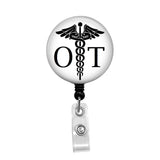 Occupational Therapist, OT ID Badge - Retractable Badge Holder - Badge Reel - Lanyards - Stethoscope Tag / Style Butch's Badges