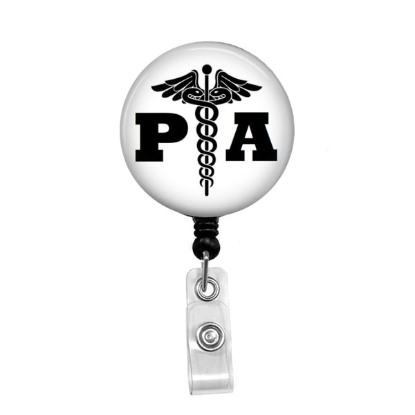 Physician's Assistant, PA 2 - Retractable Badge Holder - Badge Reel - Lanyards - Stethoscope Tag / Style Butch's Badges