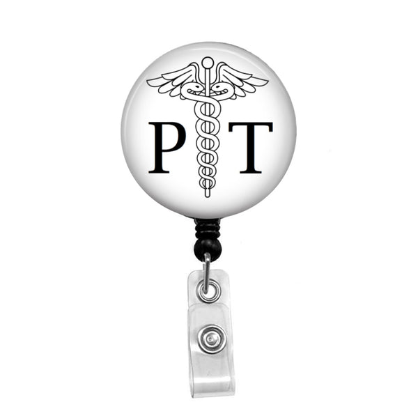 Physical Therapist, PT ID Badge - Retractable Badge Holder - Badge