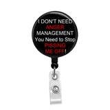Stop Pissing Me Off - Retractable Badge Holder - Badge Reel - Lanyards - Stethoscope Tag / Style Butch's Badges