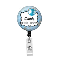 Speech Therapist, Personalized ID Badge, Add your Name and Credentials - Retractable  Badge Holder - Badge Reel - Lanyards - Stethoscope Tag – Butch's Badges
