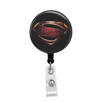 Superman Dark - Retractable Badge Holder - Badge Reel - Lanyards - Stethoscope Tag / Style Butch's Badges