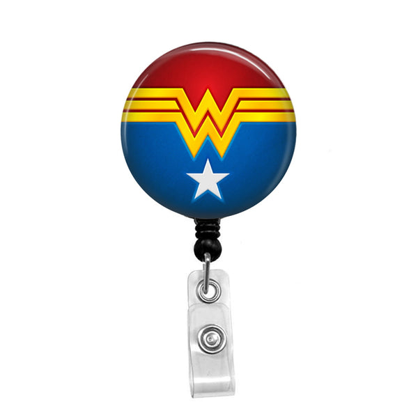 Wonder Woman 2 - Retractable Badge Holder - Badge Reel - Lanyards - Stethoscope Tag / Style Butch's Badges