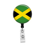 Jamaican Flag - Retractable Badge Holder - Badge Reel - Lanyards - Stethoscope Tag / Style Butch's Badges