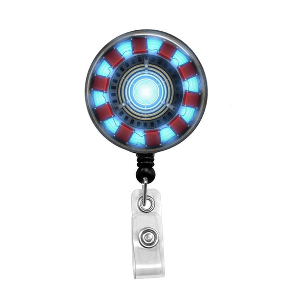 Iron Man Arc Reactor - Retractable Badge Holder - Badge Reel - Lanyards - Stethoscope Tag / Style Butch's Badges