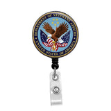 VA US Department of Veterans Affairs - Retractable Badge Holder - Badge Reel - Lanyards - Stethoscope Tag / Style Butch's Badges