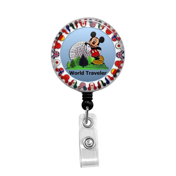World Traveler, Disney's EPCOT - Retractable Badge Holder - Badge