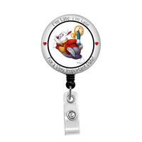 The White Rabbit from Alice in Wonderland - Retractable Badge Holder - Badge Reel - Lanyards - Stethoscope Tag / Style Butch's Badges